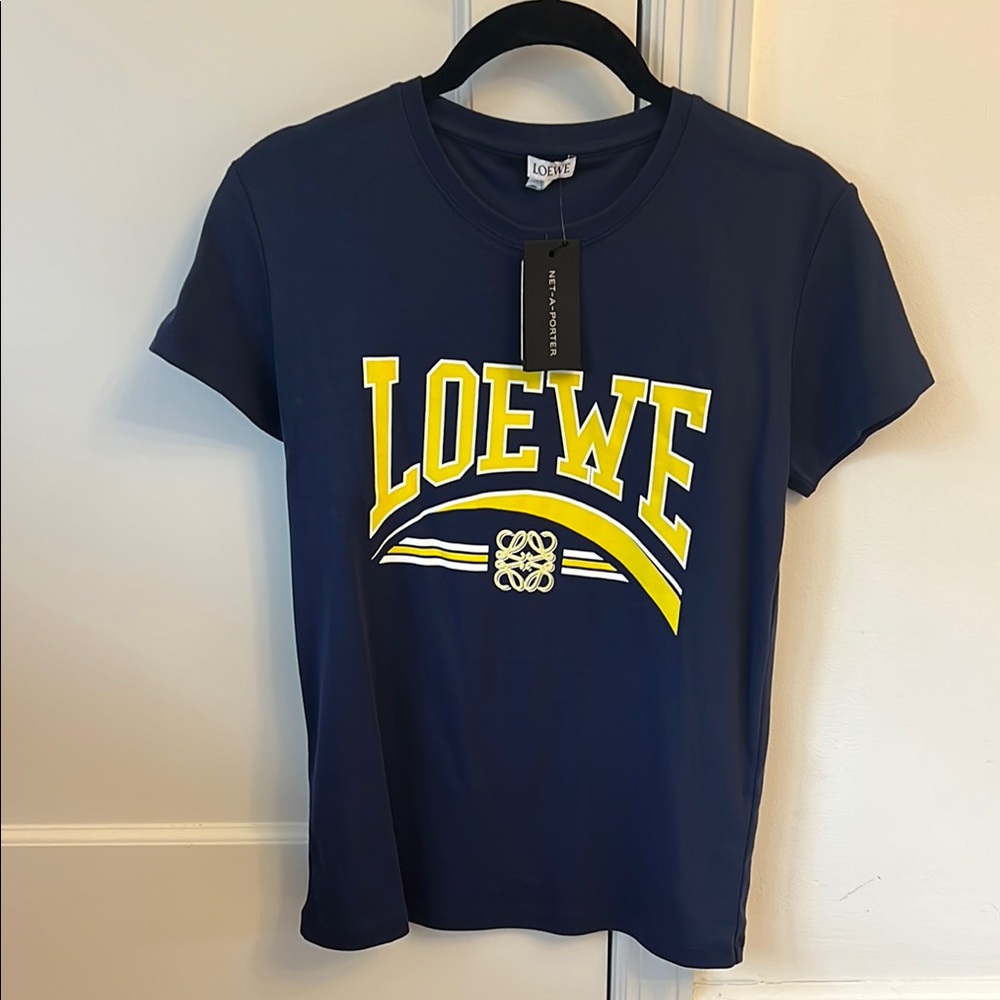 Loewe Navy and Yellow Graphic T-Shirt